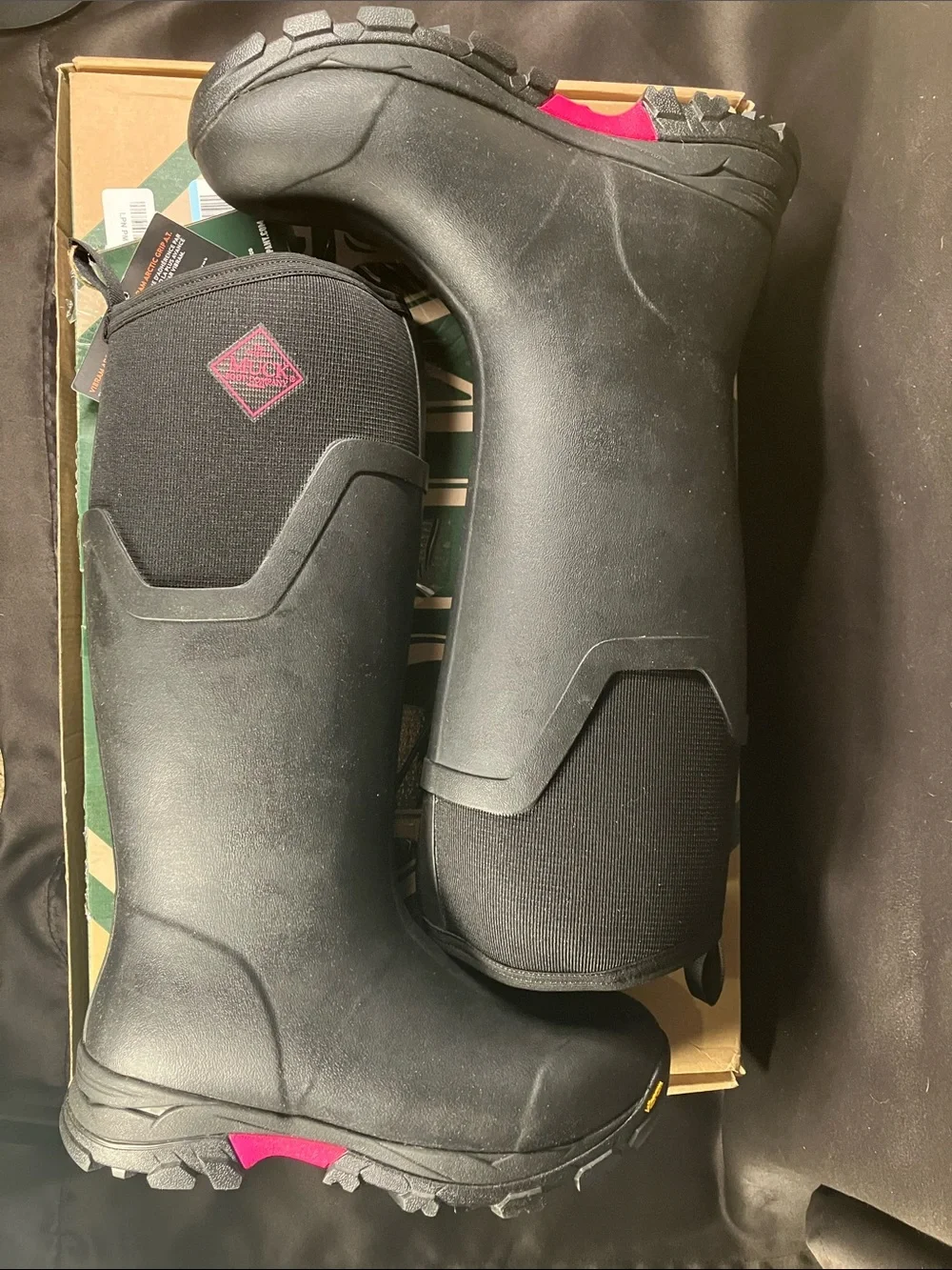Women's Arctic Ice Tall Boot + Vibram Arctic Grip A.T., Women's 9M, Black/Pink